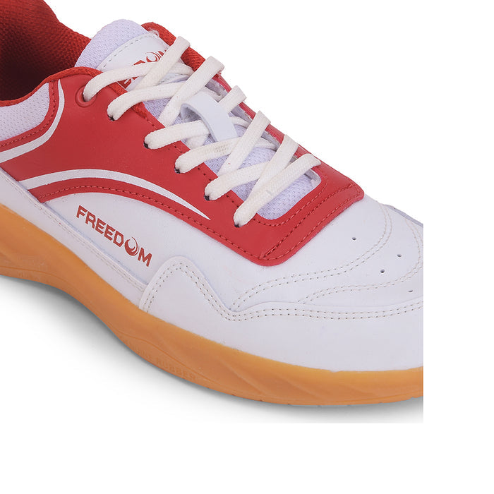 FREEDOM White Sports Non-Marking Paddle/Pickleball & Badminton Shoes For Men SHUSHA By Liberty