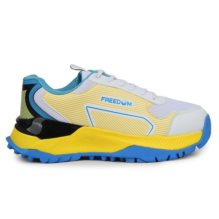 Freedom Yellow Sports Lace-Up Cricket Shoes For Men STRIKER-1 By Liberty