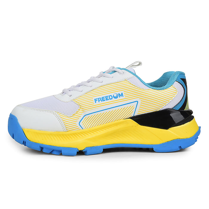 Freedom Yellow Sports Lace-Up Cricket Shoes For Men STRIKER-1 By Liberty