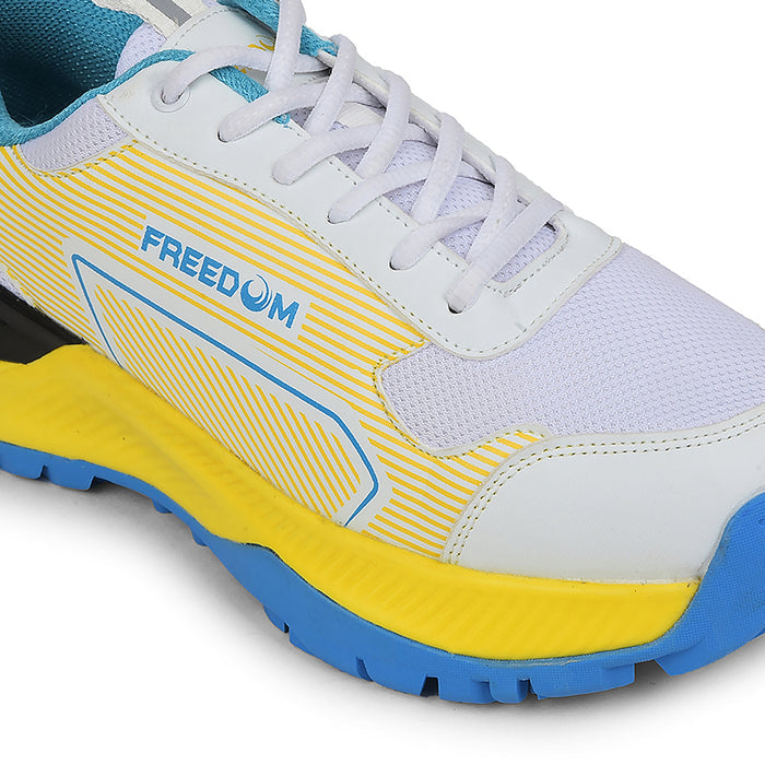 Freedom Yellow Sports Lace-Up Cricket Shoes For Men STRIKER-1 By Liberty