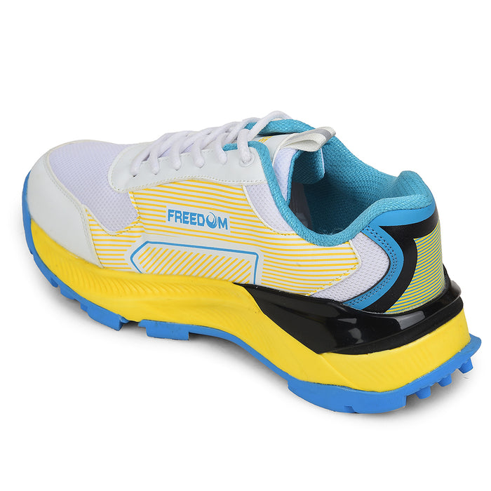 Freedom Yellow Sports Lace-Up Cricket Shoes For Men STRIKER-1 By Liberty