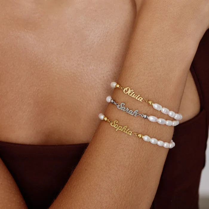 Freshwater Pearl Name Bracelet
