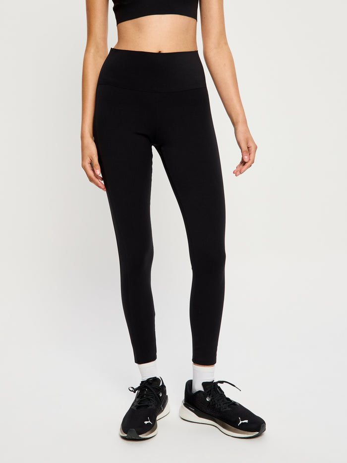 Full Length Bonded Panel Leggings Black