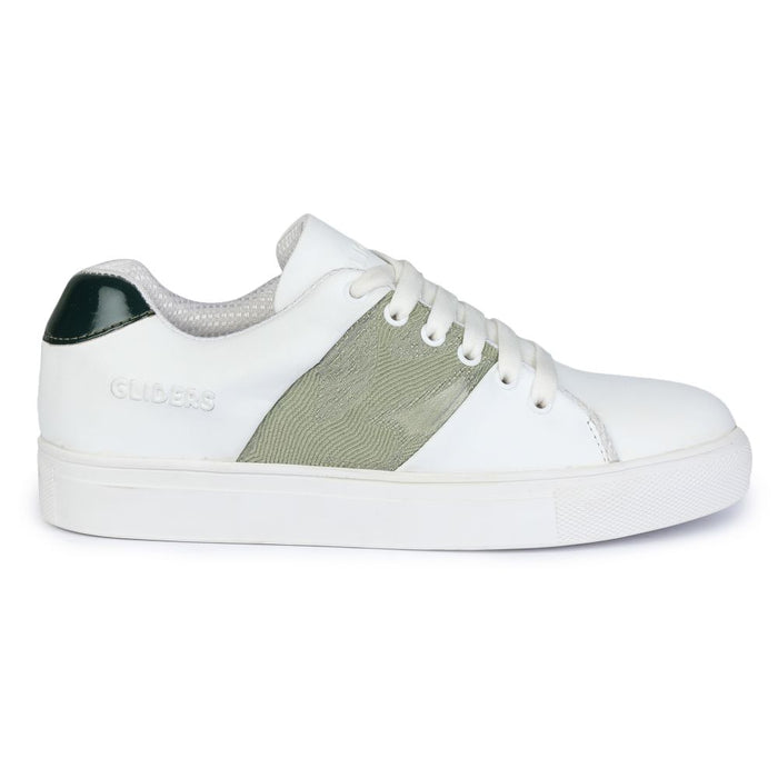 Gliders Lacing White Casual Sneakers For Women WATKIN-1E By Liberty