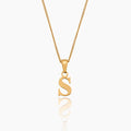 Gold Initial Charm Necklace
