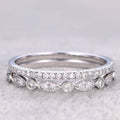 Half Eternity Stackable Wedding Band In Sterling Silver