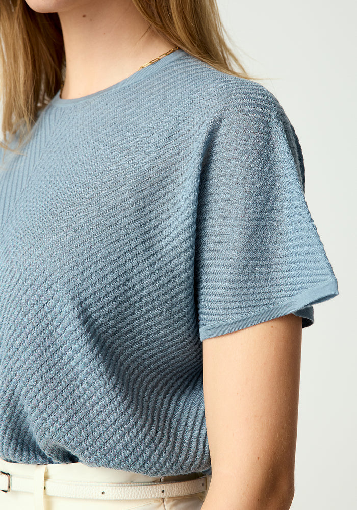 Haze Knit Tee - Moonstone