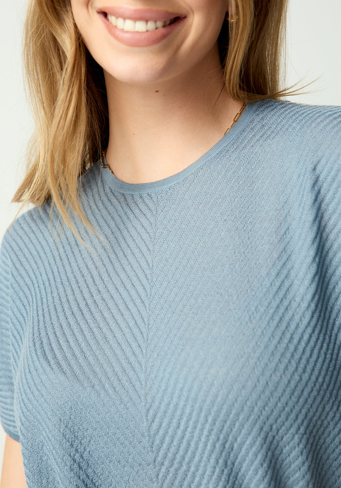 Haze Knit Tee - Moonstone