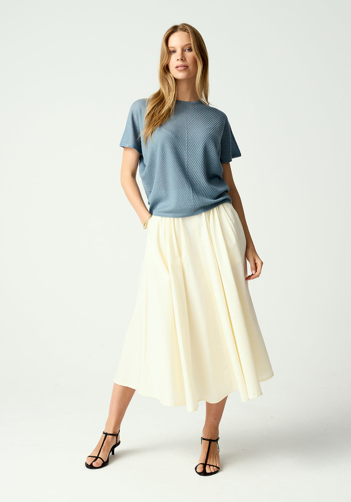 Haze Knit Tee - Moonstone
