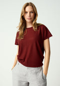 Haze Knit Tee - Scarlet Rust