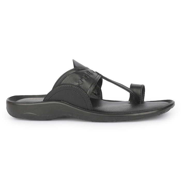 Healers A17-04 Black Casual Slip on Slippers for Men by Liberty