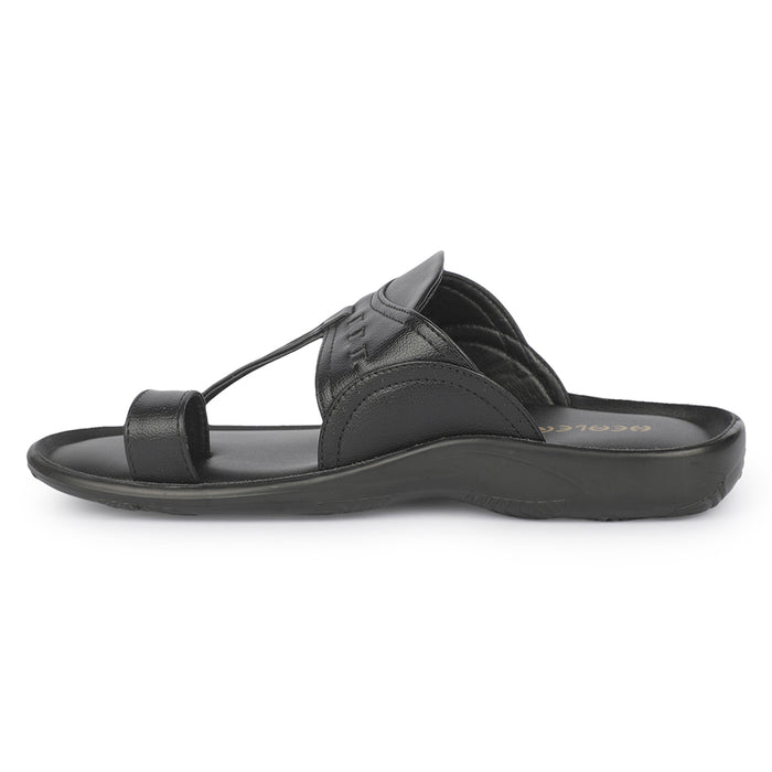 Healers A17-04 Black Casual Slip on Slippers for Men by Liberty