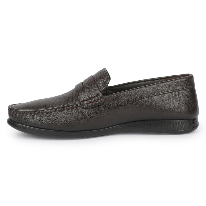Healers AOL-21 Brown Casual Non Lacing Loafers for Men by Liberty