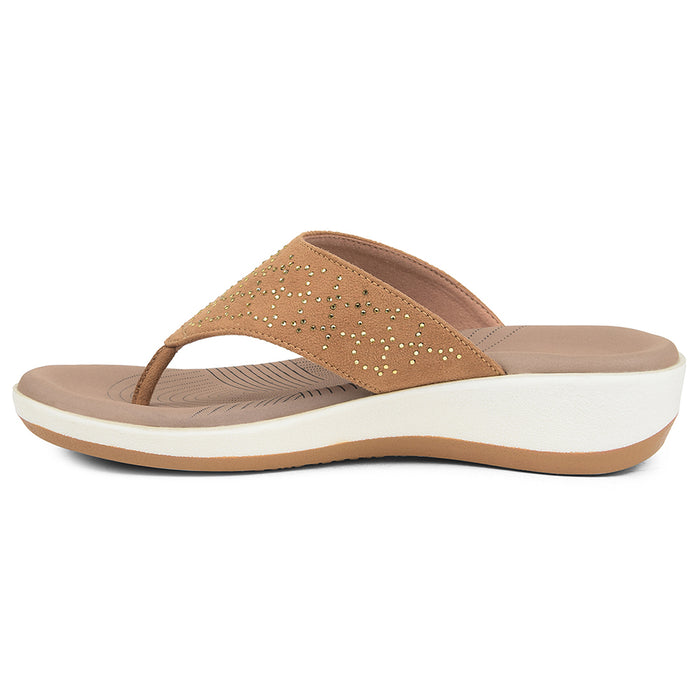 Healers Beige Casual Slipper For Women JFL-54