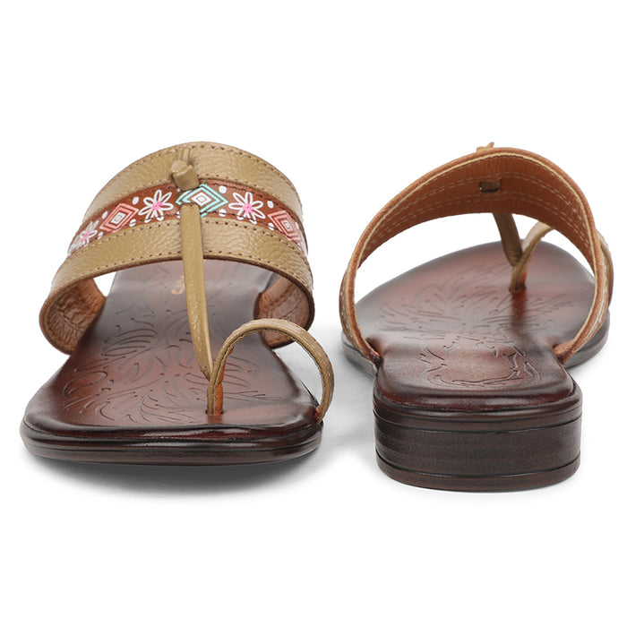 Healers Beige Casual Slipper For Women TLO-106
