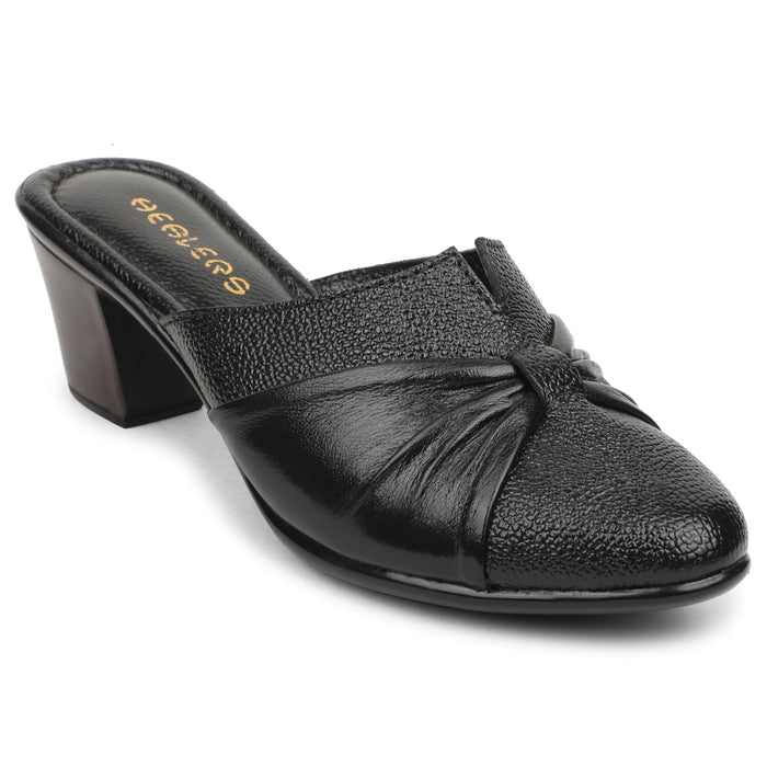 Healers Black Casual Block Heel Sandal For Women TLO-103 By Liberty