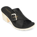 Healers Black Casual Block Heel Sandal For Women Zq Dm 15 By Liberty