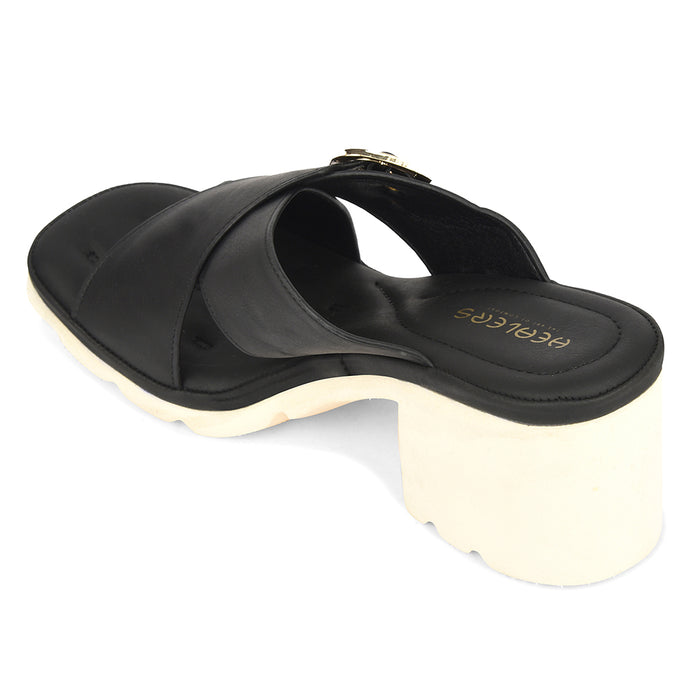 Healers Black Casual Block Heel Sandal For Women Zq Dm 15 By Liberty