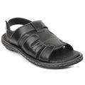 Healers Black Casual Flat Sandal For Men ASL-1 By Liberty