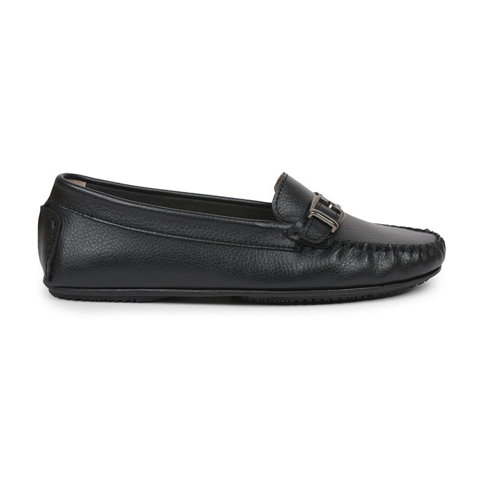Healers Black Casual Loafers For Women GI-SML-1 By Liberty