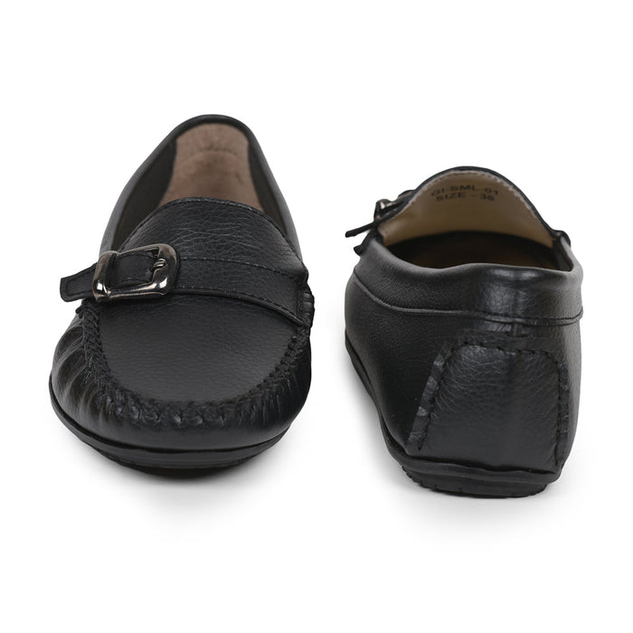 Healers Black Casual Loafers For Women GI-SML-1 By Liberty