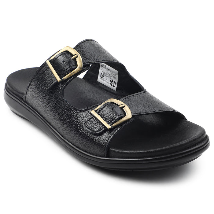 Healers Black Casual Sandal For Men MDL-11E By Liberty