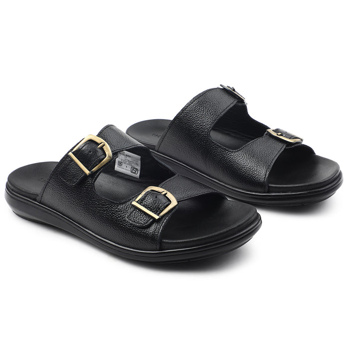 Healers Black Casual Sandal For Men MDL-11E By Liberty