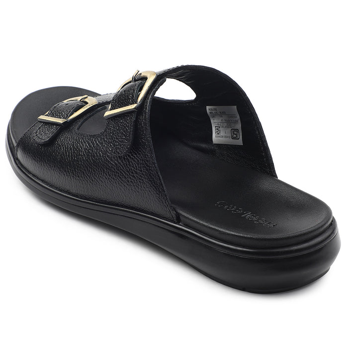 Healers Black Casual Sandal For Men MDL-11E By Liberty