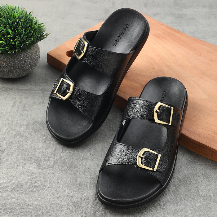 Healers Black Casual Sandal For Men MDL-11E By Liberty