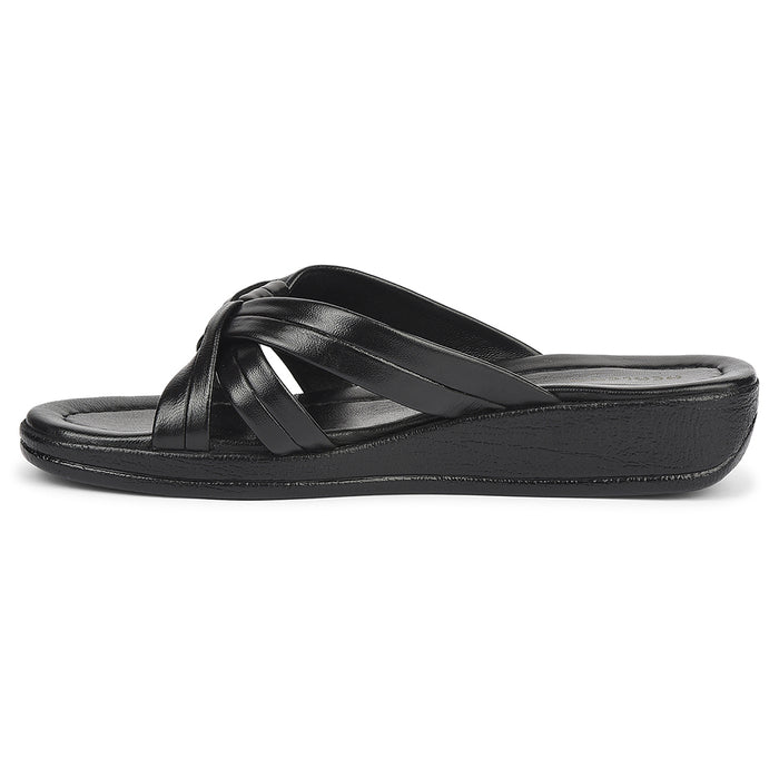 Healers Black Casual Sandal For Women Safali By Liberty