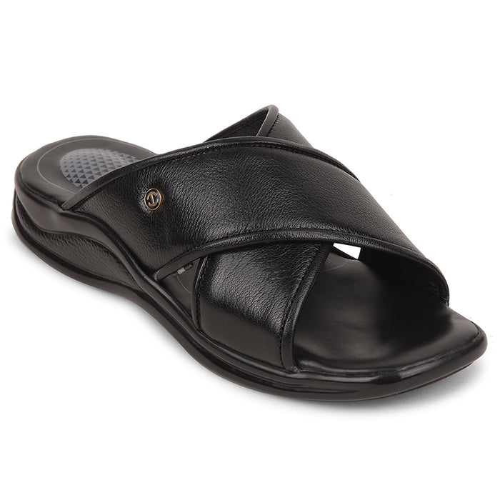 Healers Black Casual Slipper For Men 2013-121 By Liberty