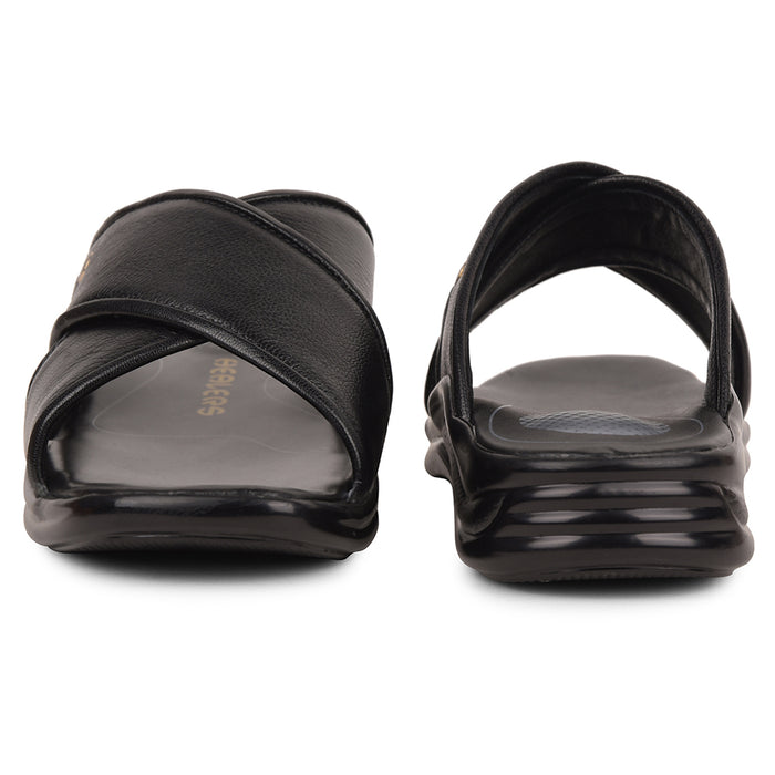 Healers Black Casual Slipper For Men 2013-121 By Liberty