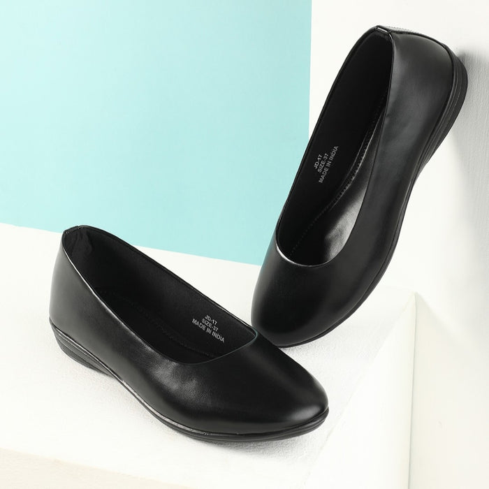 Healers Black Formal Ballerina Shoes For Women JD-17 By Liberty