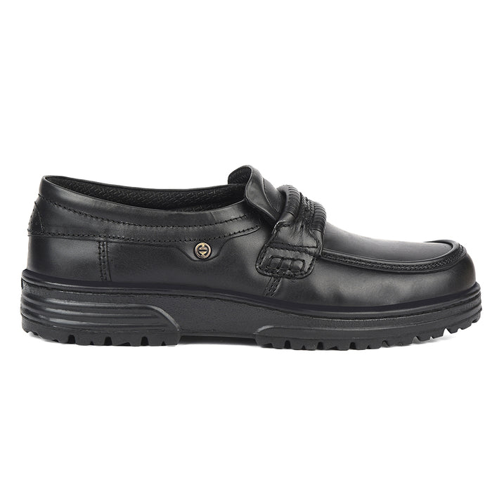 Healers Black Formal Non Lacing Derby Shoes For Men 719054An By Liberty