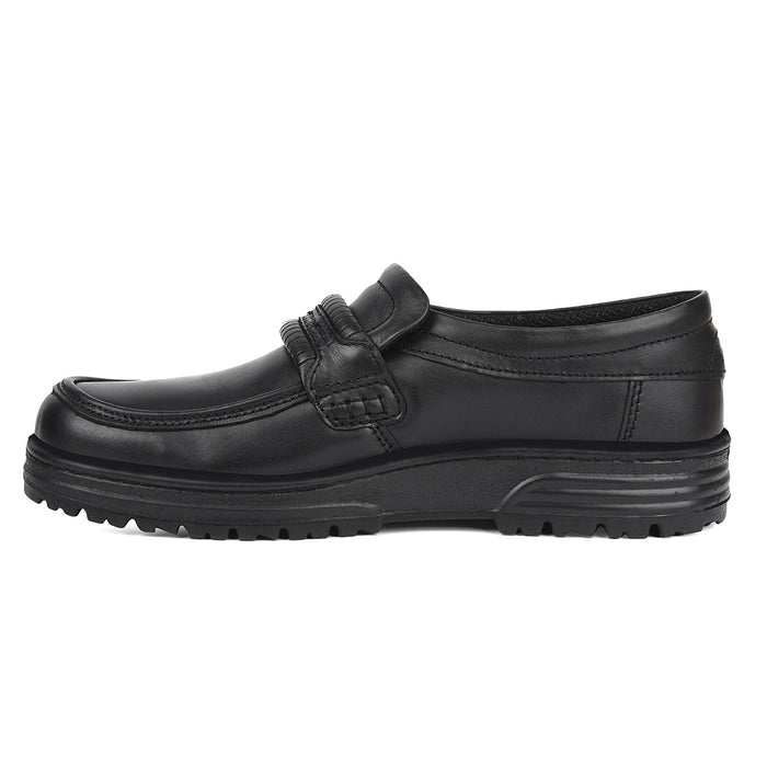 Healers Black Formal Non Lacing Derby Shoes For Men 719054An By Liberty