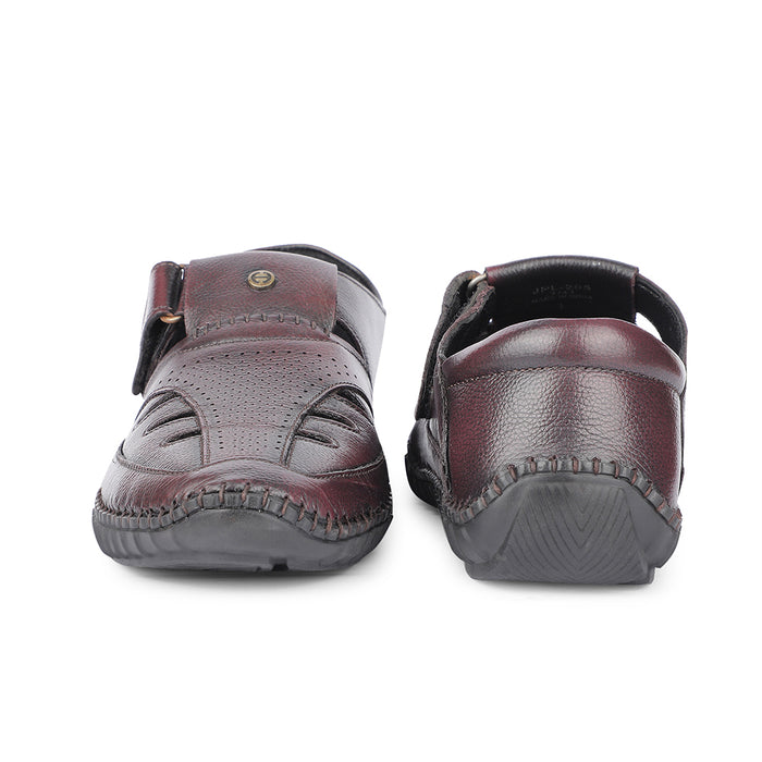 Healers Brown Casual Buckle Sandal For Men JPL-205 By Liberty