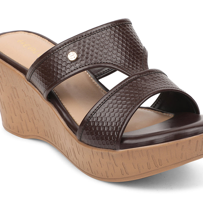 Healers Brown Casual Wedge Heel Sandal For Women JFL-21