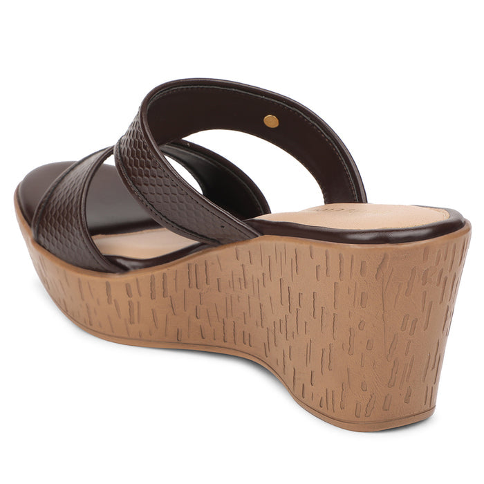 Healers Brown Casual Wedge Heel Sandal For Women JFL-21