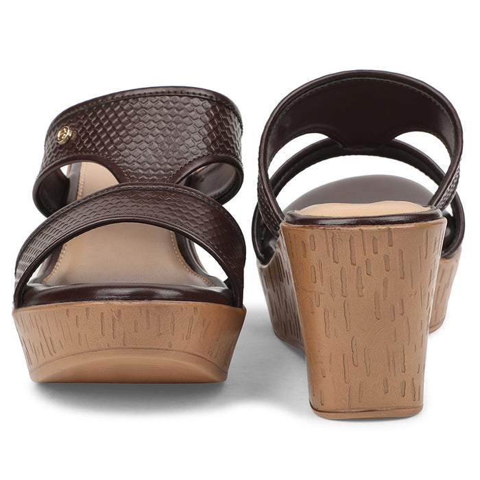 Healers Brown Casual Wedge Heel Sandal For Women JFL-21