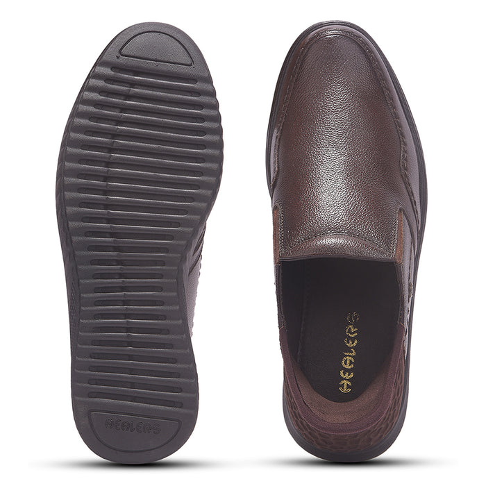 Healers By Liberty Mens Uvi 25 Brown Formal Non Lacing Shoes