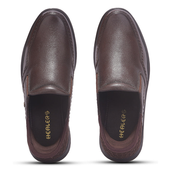 Healers By Liberty Mens Uvi 25 Brown Formal Non Lacing Shoes
