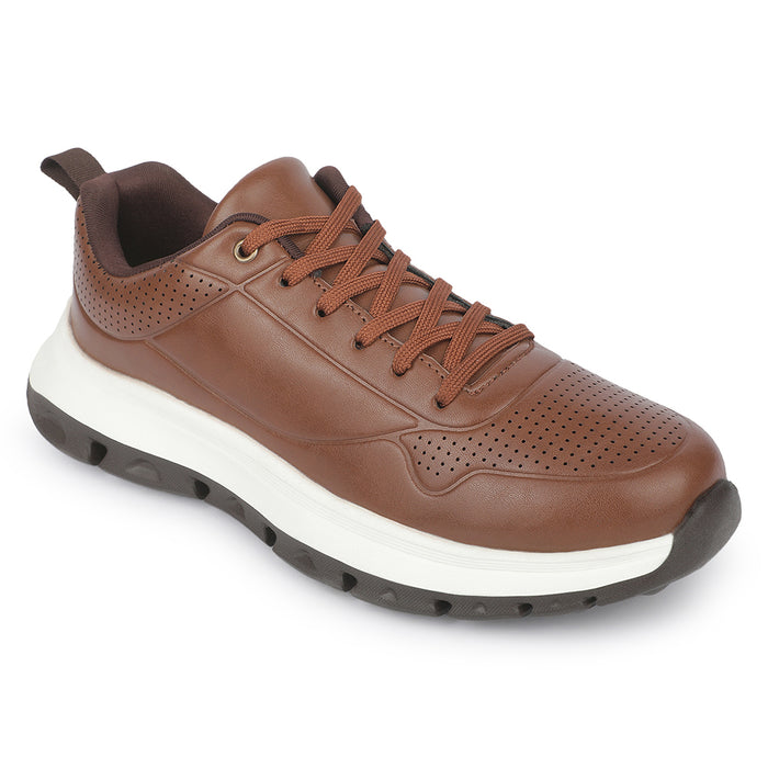 Healers CADBER-2 Brown Sports Lacing Running Shoes for Men by Liberty