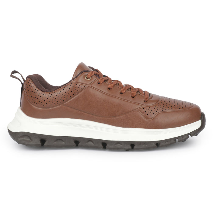 Healers CADBER-2 Brown Sports Lacing Running Shoes for Men by Liberty