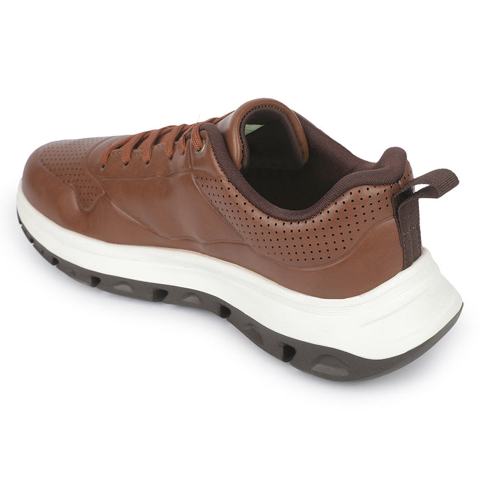 Healers CADBER-2 Brown Sports Lacing Running Shoes for Men by Liberty