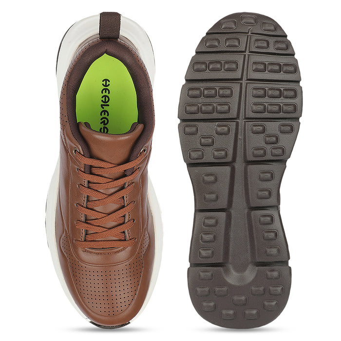 Healers CADBER-2 Brown Sports Lacing Running Shoes for Men by Liberty