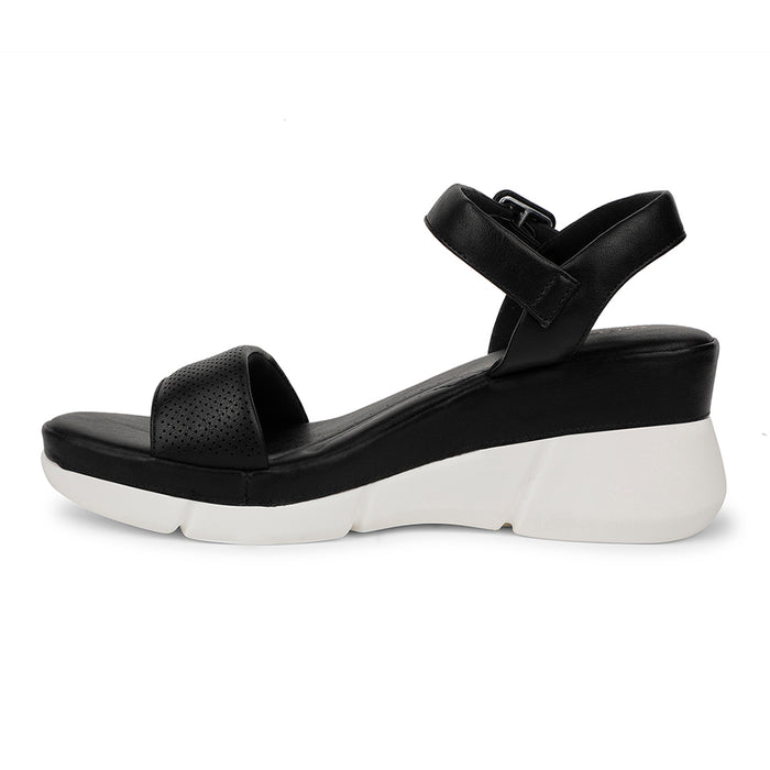 Healers Casual Black Sandal For Women ZQ-RN-L7 By Liberty