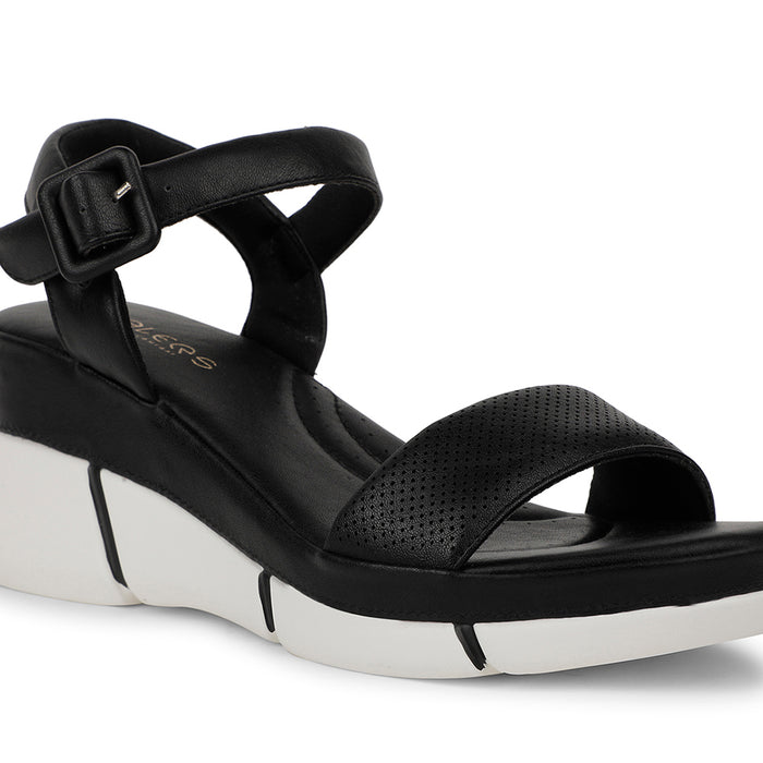 Healers Casual Black Sandal For Women ZQ-RN-L7 By Liberty