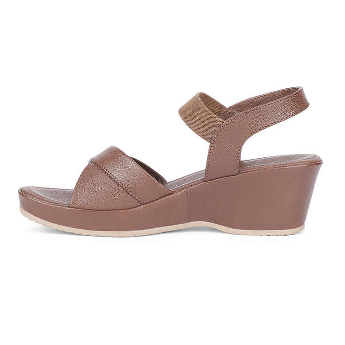 Healers Casual Brown Wedges Heel Sandal For Women J332-39 By Liberty