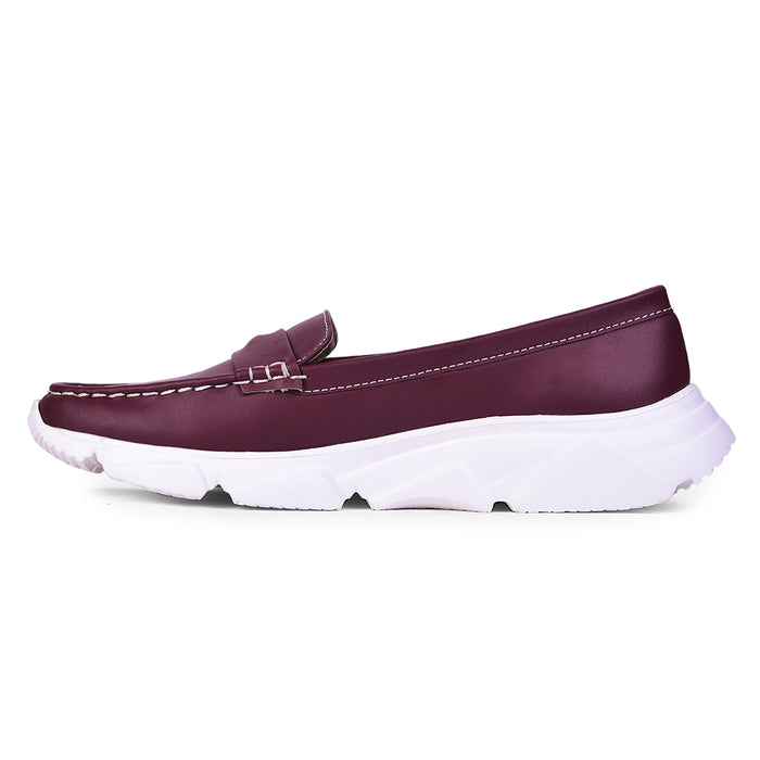Healers Casual Maroon Loafers For Women C275-1 By Liberty