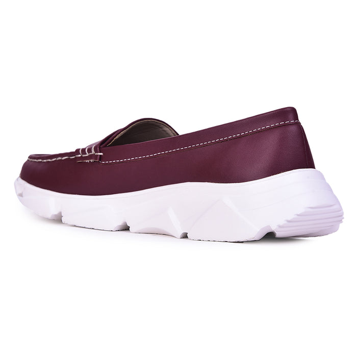 Healers Casual Maroon Loafers For Women C275-1 By Liberty